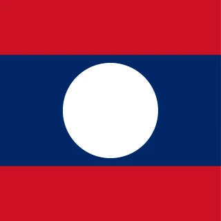 Flag of the Lao People's Democratic Republics [Square Flag]