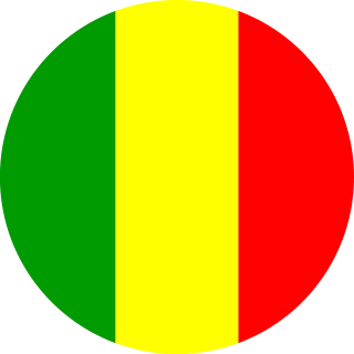 Flag of the Republic of Mali (Circle, Rounded Flag)