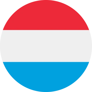 Flag of the Grand Duchy of Luxembourg (Circle, Rounded Flag)