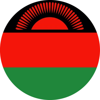 Flag of the Republic of Malawi (Circle, Rounded Flag)