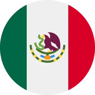 Flag of the United Mexican States (Circle, Rounded Flag)