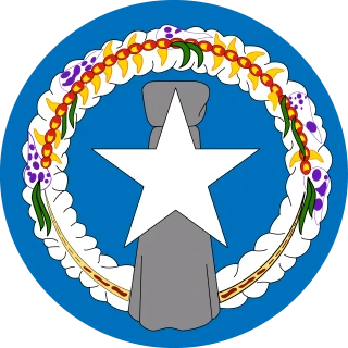Flag of the Commonwealth of the Northern Mariana Islands (Circle, Rounded Flag)