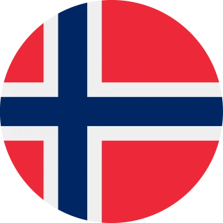 Flag of the Kingdom of Norway (Circle, Rounded Flag)