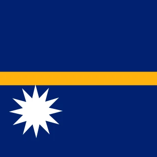 Flag of the Republic of Nauru [Square Flag]