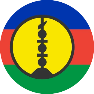 Flag of the New Caledonia (Circle, Rounded Flag)