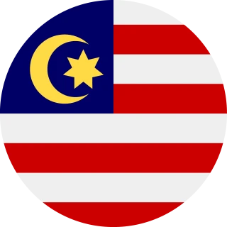 Flag of the Malaysia (Circle, Rounded Flag)