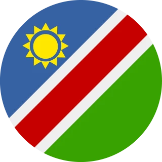 Flag of the Republic of Namibia (Circle, Rounded Flag)
