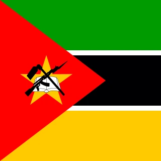 Flag of the Republic of Mozambique [Square Flag]