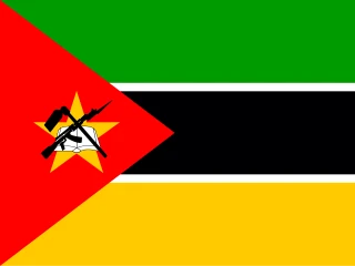 Flag of the MZ Republic of Mozambique 