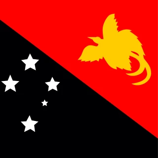 Flag of the Independent State of Papua New Guinea [Square Flag]