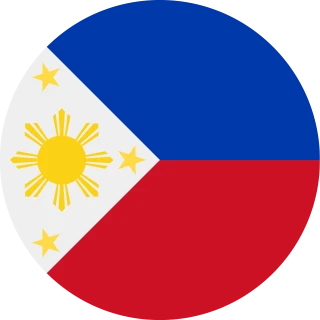 Flag of the Republic of Philippines (Circle, Rounded Flag)