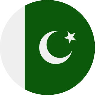 Flag of the Islamic Republic of Pakistan (Circle, Rounded Flag)