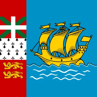 Flag of the Overseas Collectivity of Saint-Pierre and Miquelon [Square Flag]