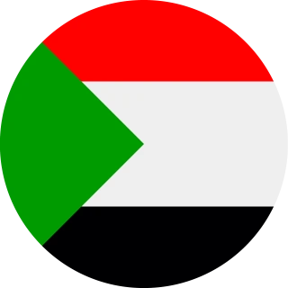 Flag of the Republic of the Sudan (Circle, Rounded Flag)