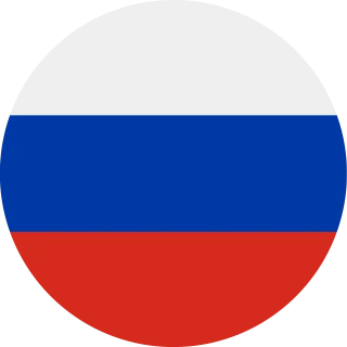 Flag of the Russian Federation (Circle, Rounded Flag)