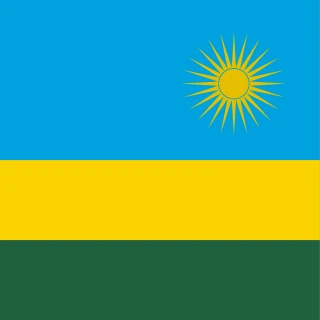 Flag of the Republic of Rwanda [Square Flag]