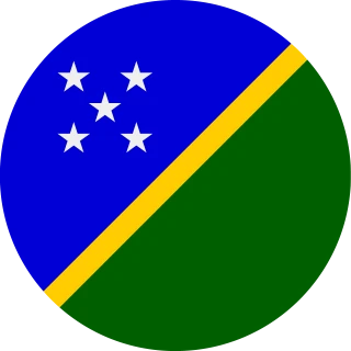 Flag of the Solomon Islands (Circle, Rounded Flag)