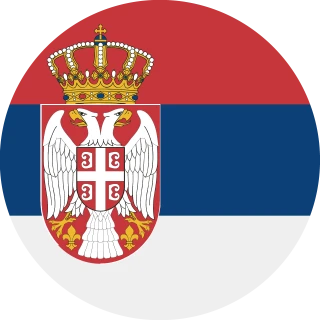 Flag of the Republic of Serbia (Circle, Rounded Flag)