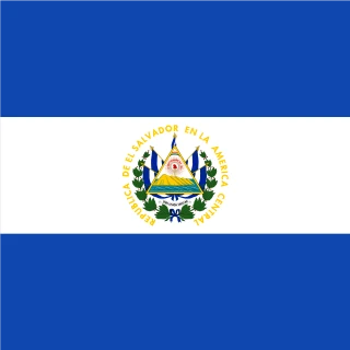 Flag of the Republic of El Salvador [Square Flag]