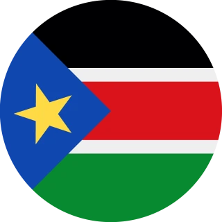 Flag of the Republic of South Sudan (Circle, Rounded Flag)