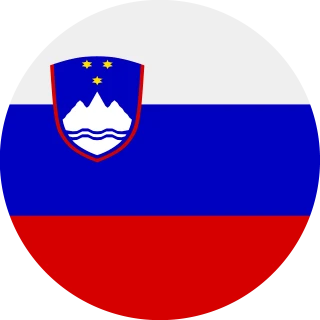 Flag of the Republic of Slovenia (Circle, Rounded Flag)