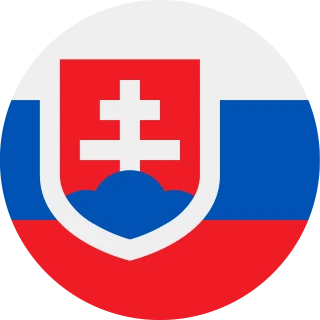 Flag of the Slovak Republic (Circle, Rounded Flag)