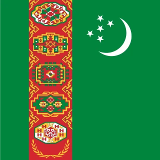 Flag of the Turkmenistan [Square Flag]