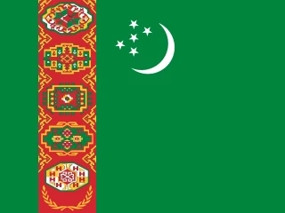 Flag of the TM Turkmenistan 