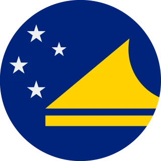 Flag of the Tokelau (Circle, Rounded Flag)