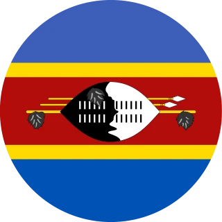 Flag of the Kingdom of Eswatini (Circle, Rounded Flag)