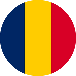 Flag of the Republic of Chad (Circle, Rounded Flag)