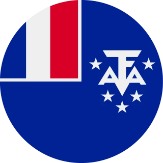 Flag of the French Southern Territories (Circle, Rounded Flag)