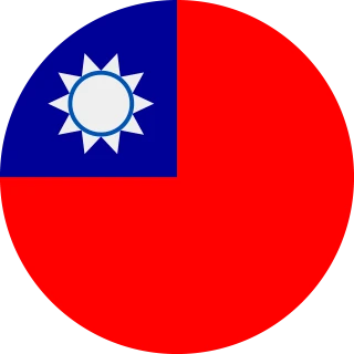 Flag of the Republic of China (Circle, Rounded Flag)