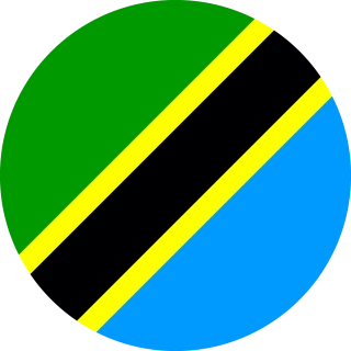 Flag of the United Republic of Tanzania (Circle, Rounded Flag)
