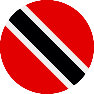 Flag of the Republic of Trinidad and Tobago (Circle, Rounded Flag)