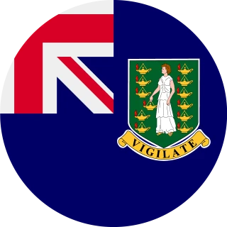 Flag of the British Virgin Islands (Circle, Rounded Flag)