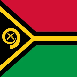 Flag of the Republic of Vanuatu (République de Vanuatu) [Square Flag]