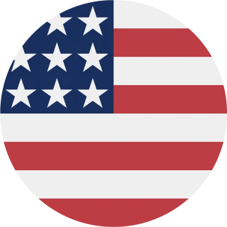 Flag of the United States of America (Circle, Rounded Flag)