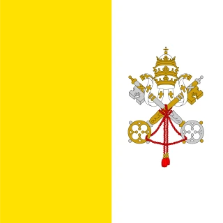 Flag of the The Holy See [Square Flag]