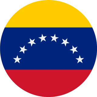 Flag of the Bolivarian Republic of Venezuela (Circle, Rounded Flag)