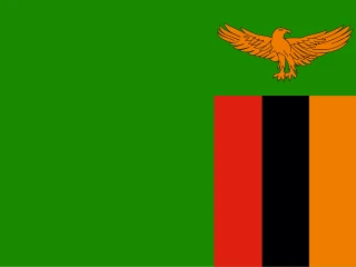 Flag of the ZM Republic of Zambia 