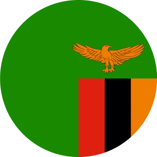 Flag of the Republic of Zambia (Circle, Rounded Flag)