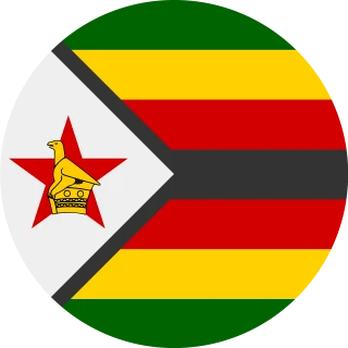 Flag of the Republic of Zimbabwe (Circle, Rounded Flag)