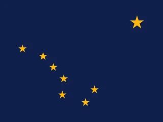 Flag of the US-AK Alaska 