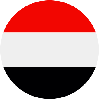 Flag of the Republic of Yemen (Circle, Rounded Flag)