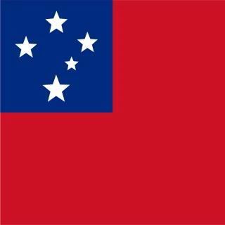 Flag of the Independent State of Samoa [Square Flag]