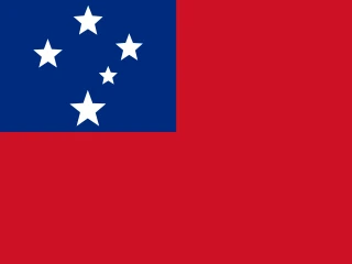 Flag of the WS Independent State of Samoa 