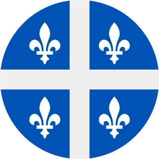 Quebec. Circle, Rounded Flag