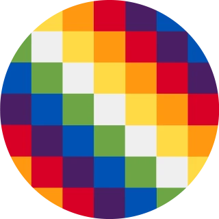 Nueva Bandera Whipala Bolivia. Whipala Bolivia Circle, Rounded Flag