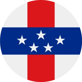 Netherlands Antilles. Circle, Rounded Flag